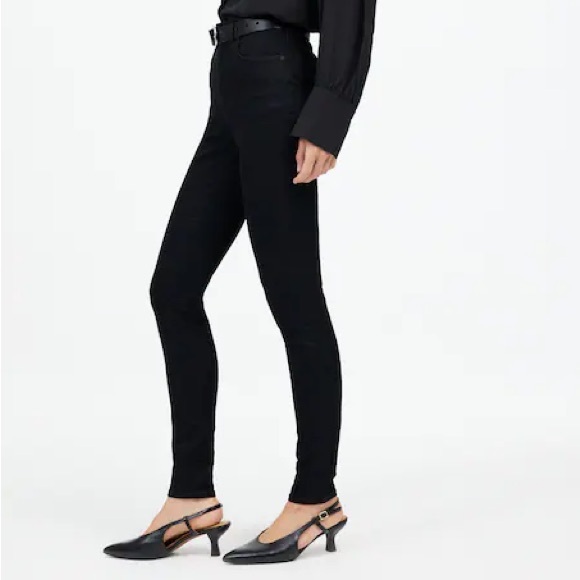 NWOT Madewell Black 10" High-Rise Skinny Jeans, Size 27 Tall - Picture 2 of 16